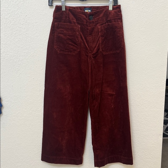 Anthropologie Pants - Maeve Collette Wide Leg Corduroy Pants in Deep Burgundy